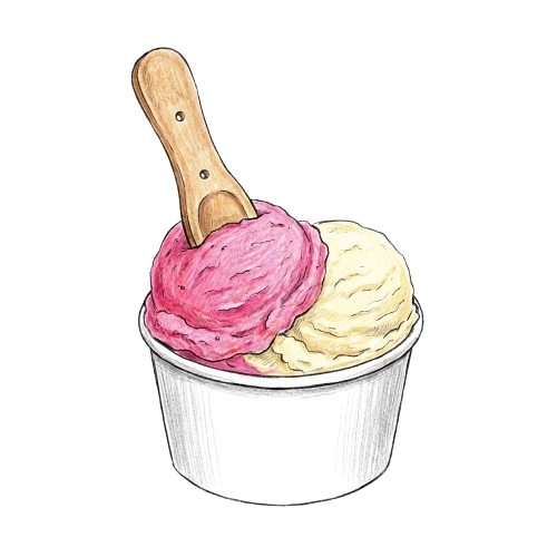 Glace avec palettine